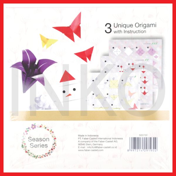 FABER CASTELL ORIGAMI WASHI PAPER SEASON PATTERNS 16X16CM