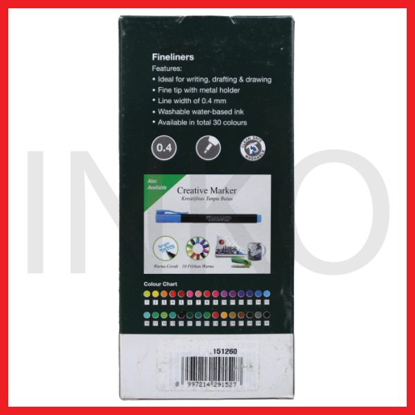 FABER CASTELL FINELINER CLIP CAP HUNTER GREEN INK 1PCS