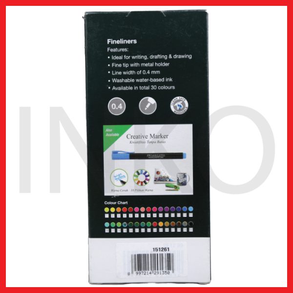 FABER CASTELL FINELINER CLIP CAP TURQOISE INK 1PCS