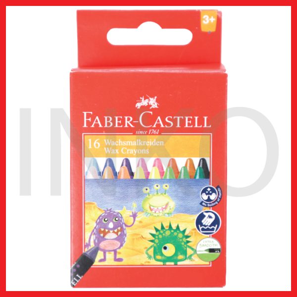 FABER CASTELL WAX CRAYONS REGULAR 16