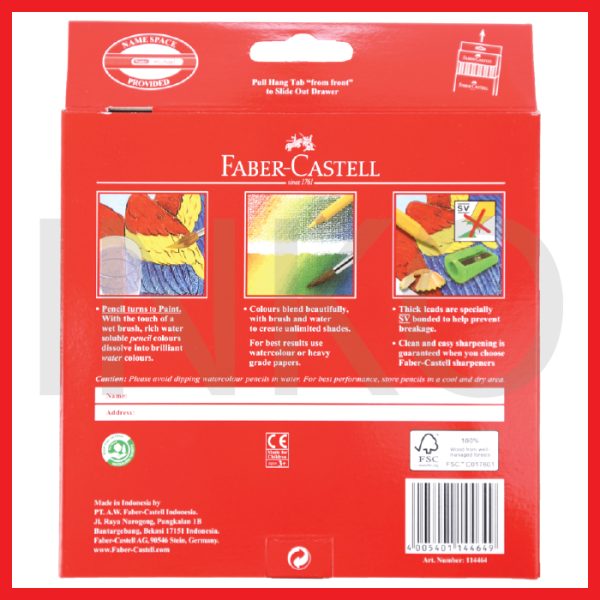FABER CASTELL WATERCOLOUR PENCILS 24L