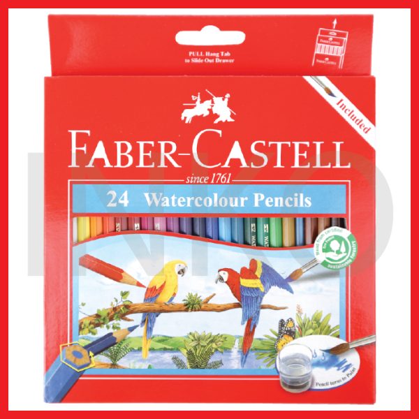 FABER CASTELL WATERCOLOUR PENCILS 24L