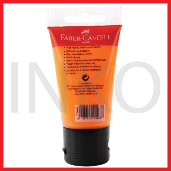 ginee_20260914164227120_1716039858.jpg FABER CASTELL ACRYLIC COLOUR FLUORESCENT ORANGE 30ML