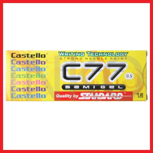 STANDARD C77 0.5 SEMI GEL CASTELLO BLACK 12PCS