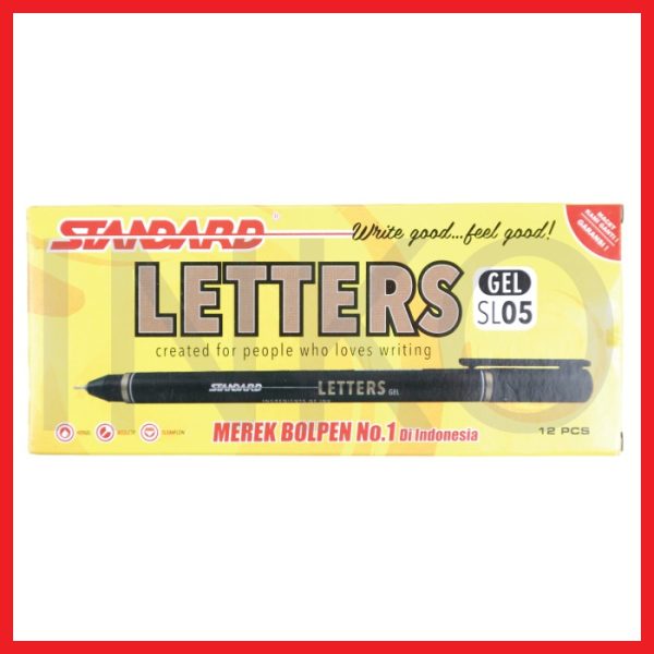 STANDARD LETTERS GEL SL05 BLACK 12PCS