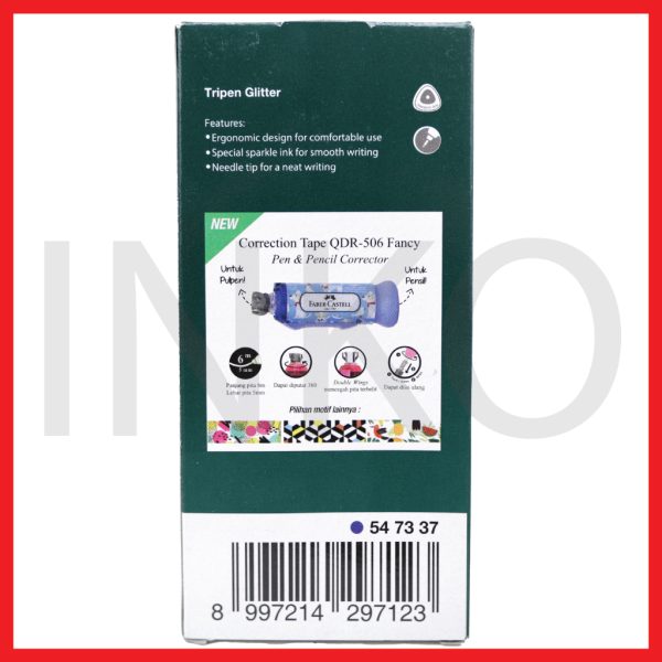 FABER CASTELL BALLPOINT TRIPEN GLITTER 0.7 INK PURPLE 1PCS