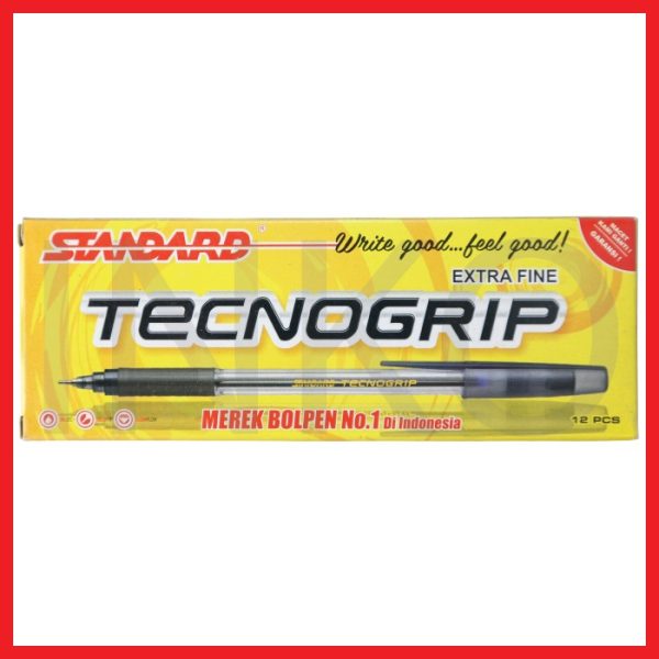 STANDARD TECNOGRIP EXTRA FINE BLACK 12PCS