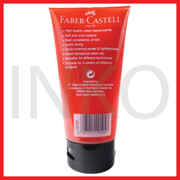 FABER CASTELL ACRYLIC COLOUR BRILLIANT RED 75ML