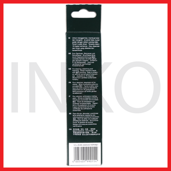 FABER CASTELL BLACK PENCIL CASTELL 9000 5H 12PCS