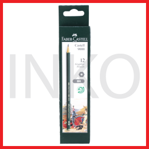 FABER CASTELL BLACK PENCIL CASTELL 9000 6H 12PCS