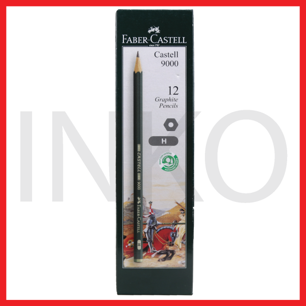 FABER CASTELL BLACK PENCIL CASTELL 9000 H 12PCS