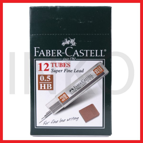 FABER CASTELL SUPER FINE LEAD 0.5 HB 12TUBES