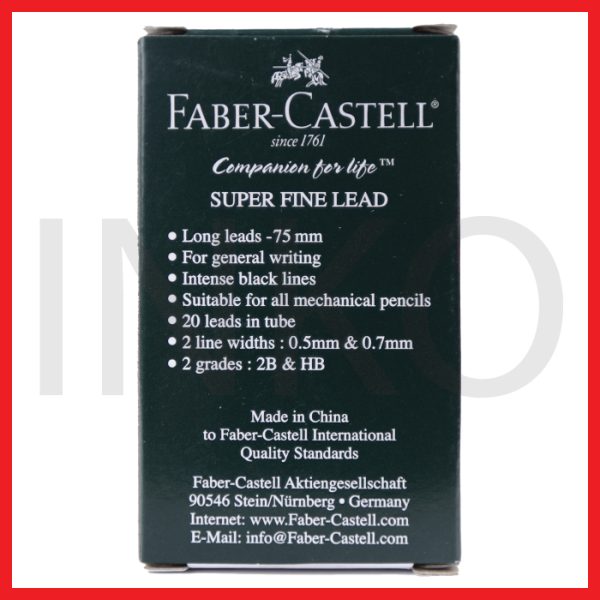 FABER CASTELL SUPER FINE LEAD 0.5 HB 12TUBES