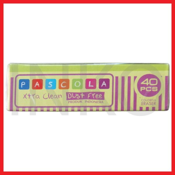 PASCOLA COLORFUL ERASER PASCOLA XTRA CLEAN DUST FREEE 40 PCS