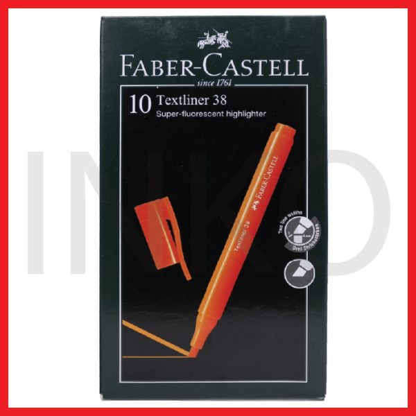ginee_20260918150906101_9823487220.jpg FABER CASTELL TEXTLINER 38 FLUORESCENT ORANGE INK