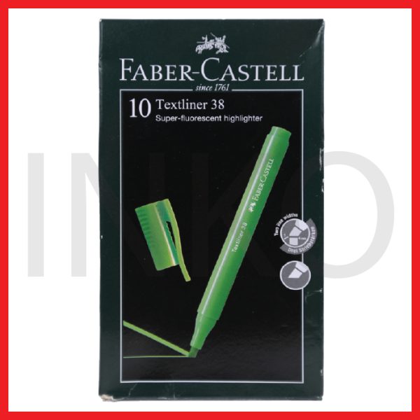 FABER CASTELL TEXTLINER 38 FLUORESCENT GREEN INK