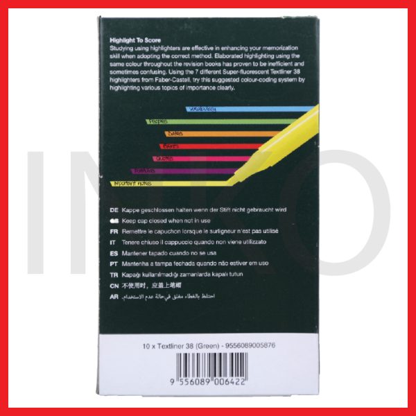 FABER CASTELL TEXTLINER 38 FLUORESCENT GREEN INK