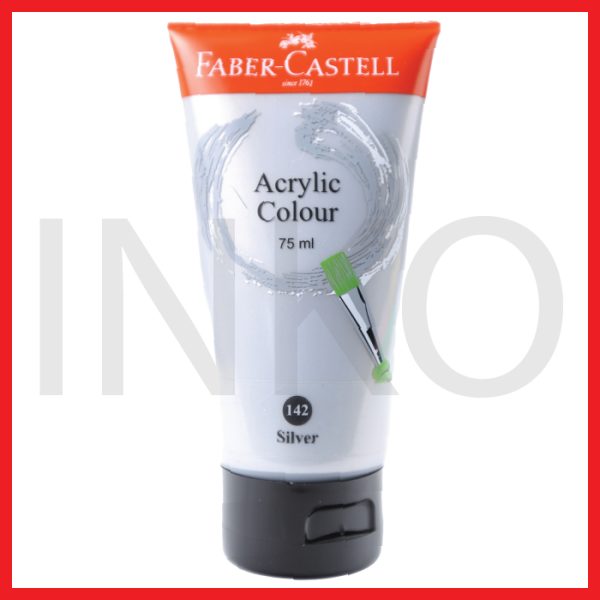 FABER CASTELL ACRYLIC COLOUR SILVER 75ML