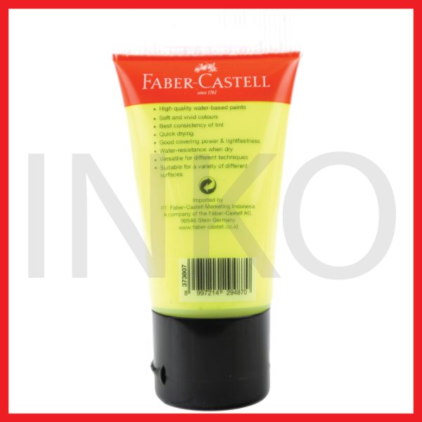 ginee_20260918153557574_3372208990.jpg FABER CASTELL ACRYLIC COLOUR FLUORESCENT YELLOW 30ML