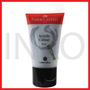 ginee_20260918154001020_0134780838.jpg FABER CASTELL ACRYLIC COLOUR GLITTER SILVER 30ML