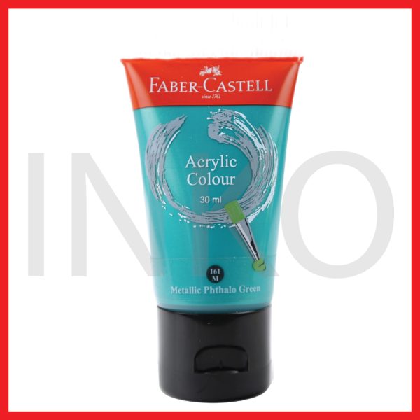 FABER CASTELL ACRYLIC COLOUR METALLIC PHTHALO GREEN 30ML