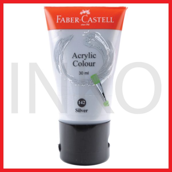 FABER CASTELL ACRYLIC COLOUR SILVER 30ML