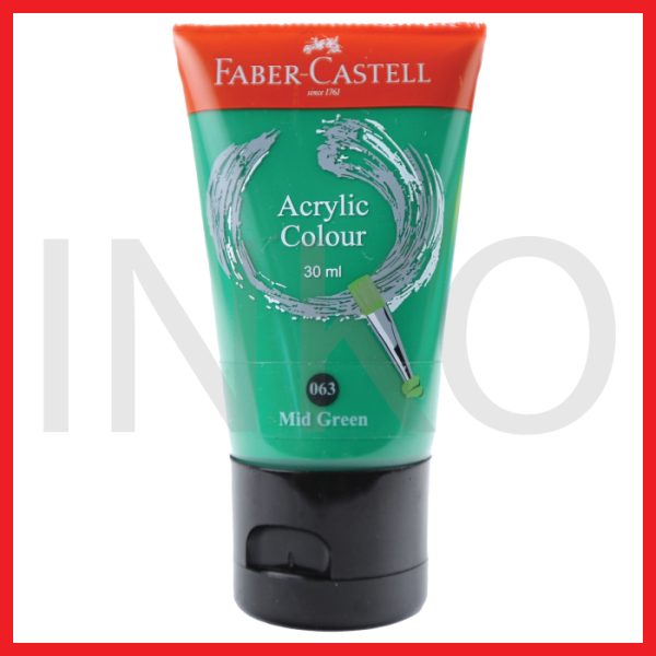 ginee_20260918160012380_1454602637.jpg FABER CASTELL ACRYLIC COLOUR MID GREEN 30ML