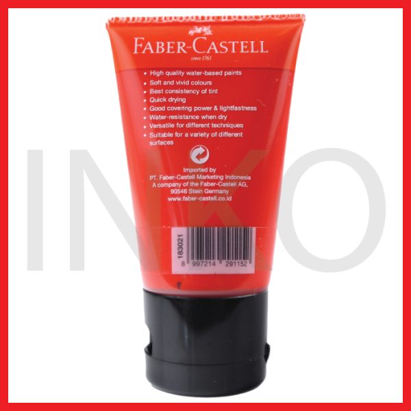 FABER CASTELL ACRYLIC COLOUR BRILLIANT RED 30ML