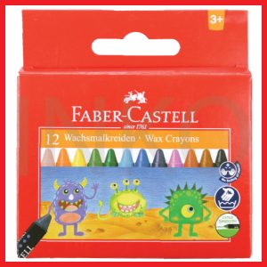 FABER CASTELL WAX CRAYONS REGULAR 12