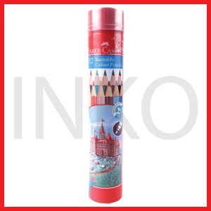 FABER CASTELL COLOUR PENCILS IN ROUND TIN 12L