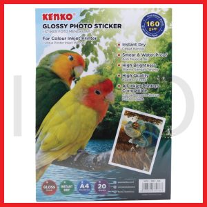 ginee_20260919133514610_6620704822.jpg KENKO GLOSSY PHOTO STICKER 160GSM A4 20 SHEETS