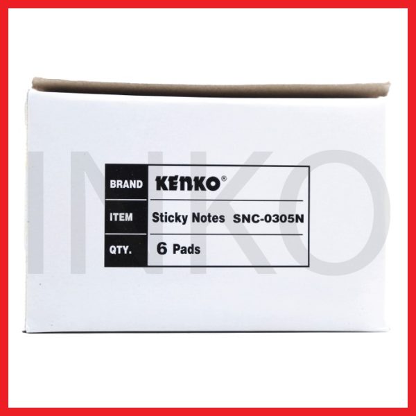 KENKO STICKY NOTES 125MM X 75MM 80 SHEETS NEON COLOR