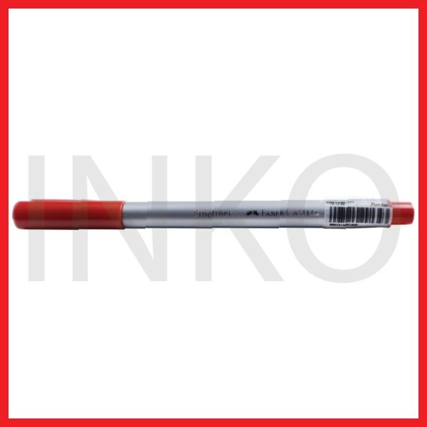 FABER CASTELL FINELINER CLIP CAP PLUM RED INK 1PCS