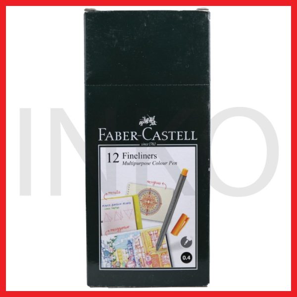 FABER CASTELL FINELINER CLIP CAP PLUM RED INK 1PCS