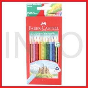 FABER CASTELL COLOUR GRIP PENCILS 12