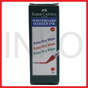 FABER CASTELL WHITEBOARD MARKER REFILLINK BOTTLE RED 15ML