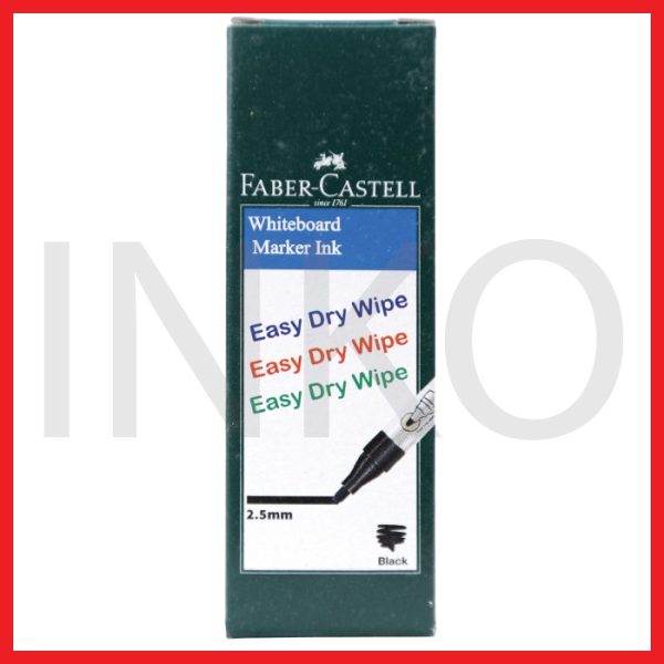 ginee_20260921114625168_9077665726.jpg FABER CASTELL WHITEBOARD MARKER REFILLINK BOTTLE BLACK 15ML