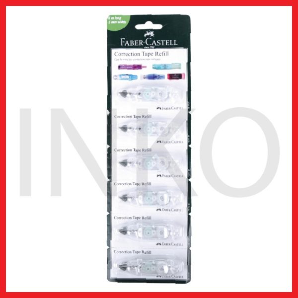 ginee_20260921123442233_7410686407.jpg FABER CASTELL CORRECTION TAPE REFILL SET 6PCS