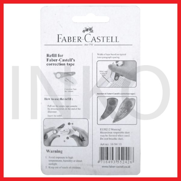 FABER CASTELL CORRECTOIN TAPE REFILL 5MM
