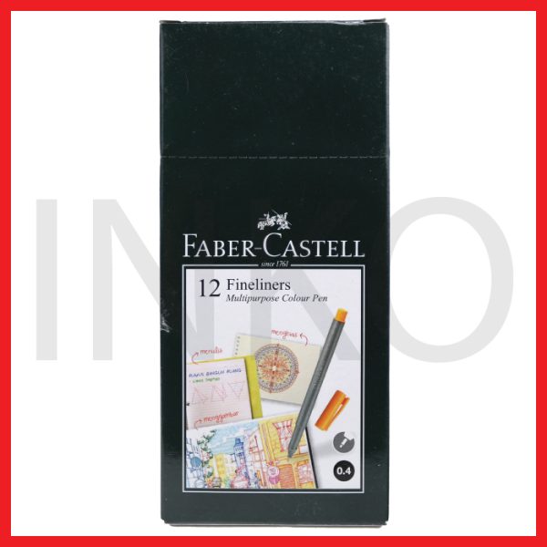 FABER CASTELL FINELINER CLIP CAP ORANGE INK 1PCS