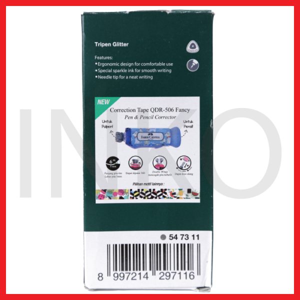 ginee_20260921140721493_9641298121.jpg FABER CASTELL BALLPOINT TRIPEN GLITTER 0.7 INK SILVER 1PCS