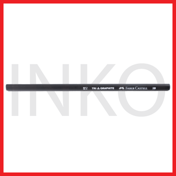 FABER CASTELL BLACK PENCIL TRIANGULAR GRAPHITE 2B 12PCS