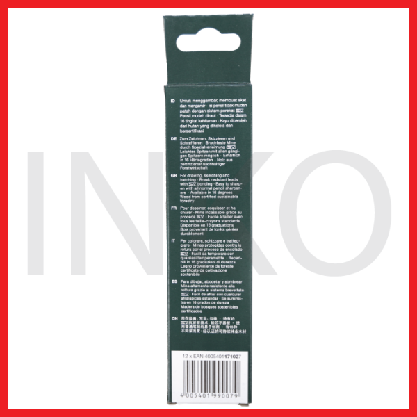 ginee_20260921150718353_8323859673.png FABER CASTELL BLACK PENCIL CASTELL 9000 2B 12PCS