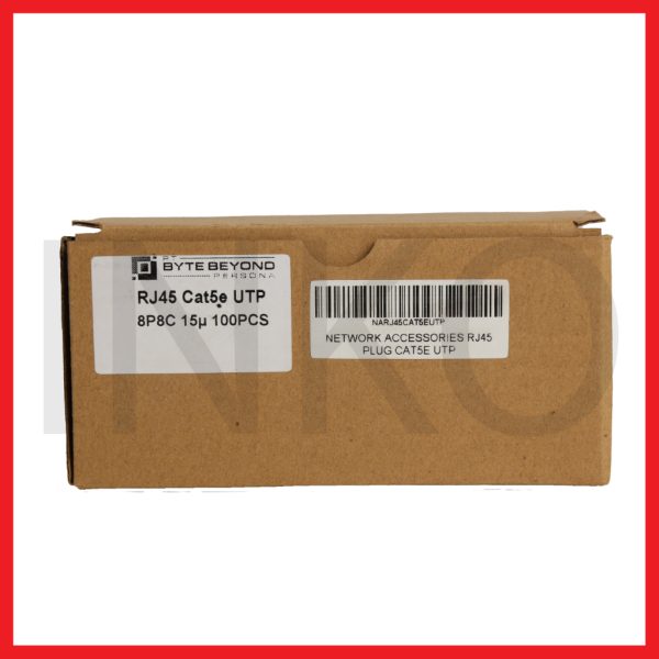 RJ45 Jackstone Cat5e UTP 8P8C Copper Gold Plated 15u.