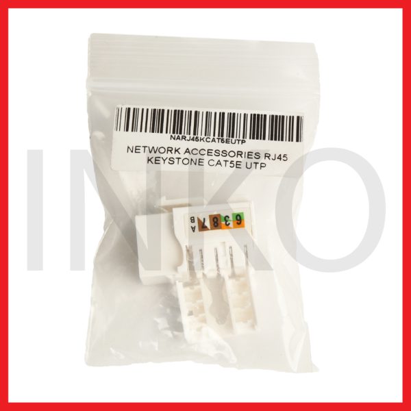 RJ45 Jackstone Cat5e UTP 8P8C Copper Gold Plated 15u.