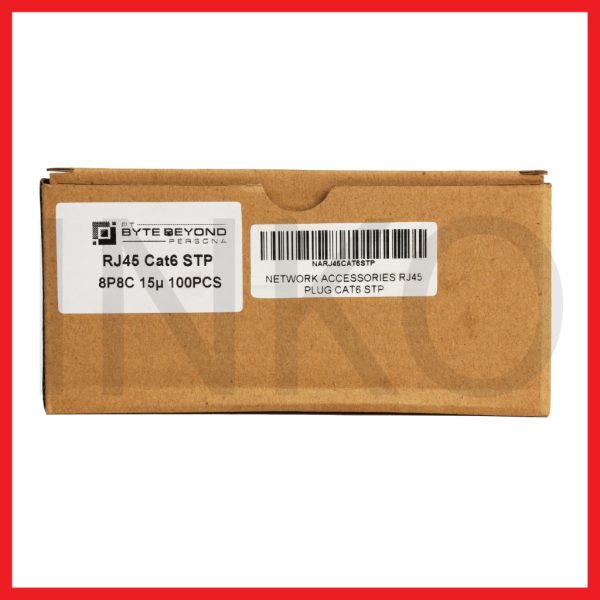 RJ45 Modular Plug Cat6 STP 8P8C Copper Gold Plated 15u.