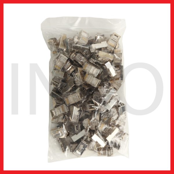 RJ45 Modular Plug Cat6 STP 8P8C Copper Gold Plated 15u.